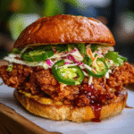 Crispy Thai Fried Chicken Sandwich