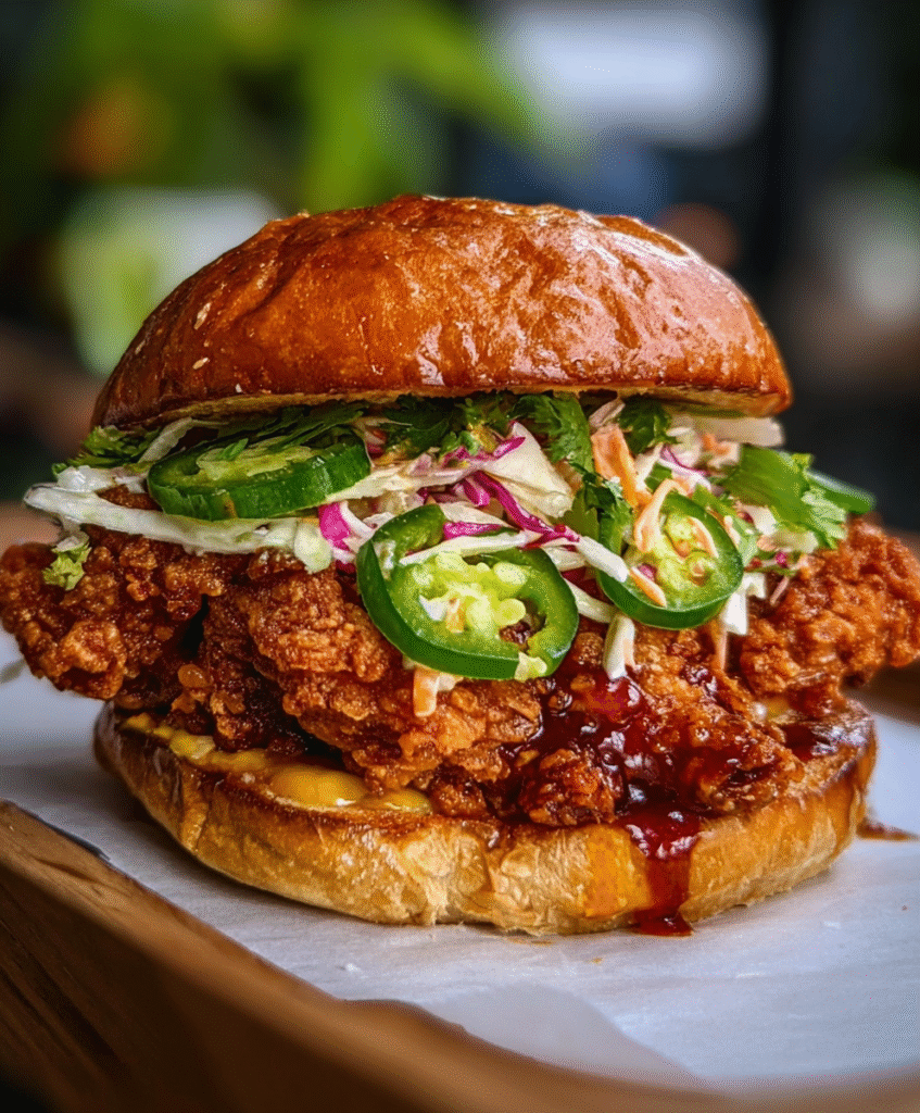 Crispy Thai Fried Chicken Sandwich