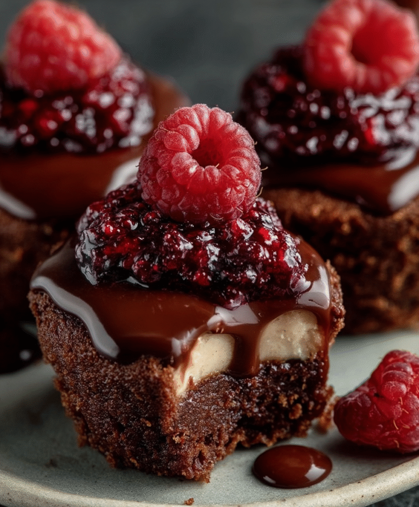Dark Chocolate Raspberry Cheesecake Bites