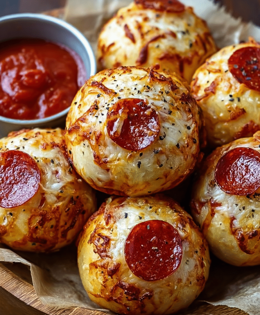 Easy Pepperoni Pizza Bombs