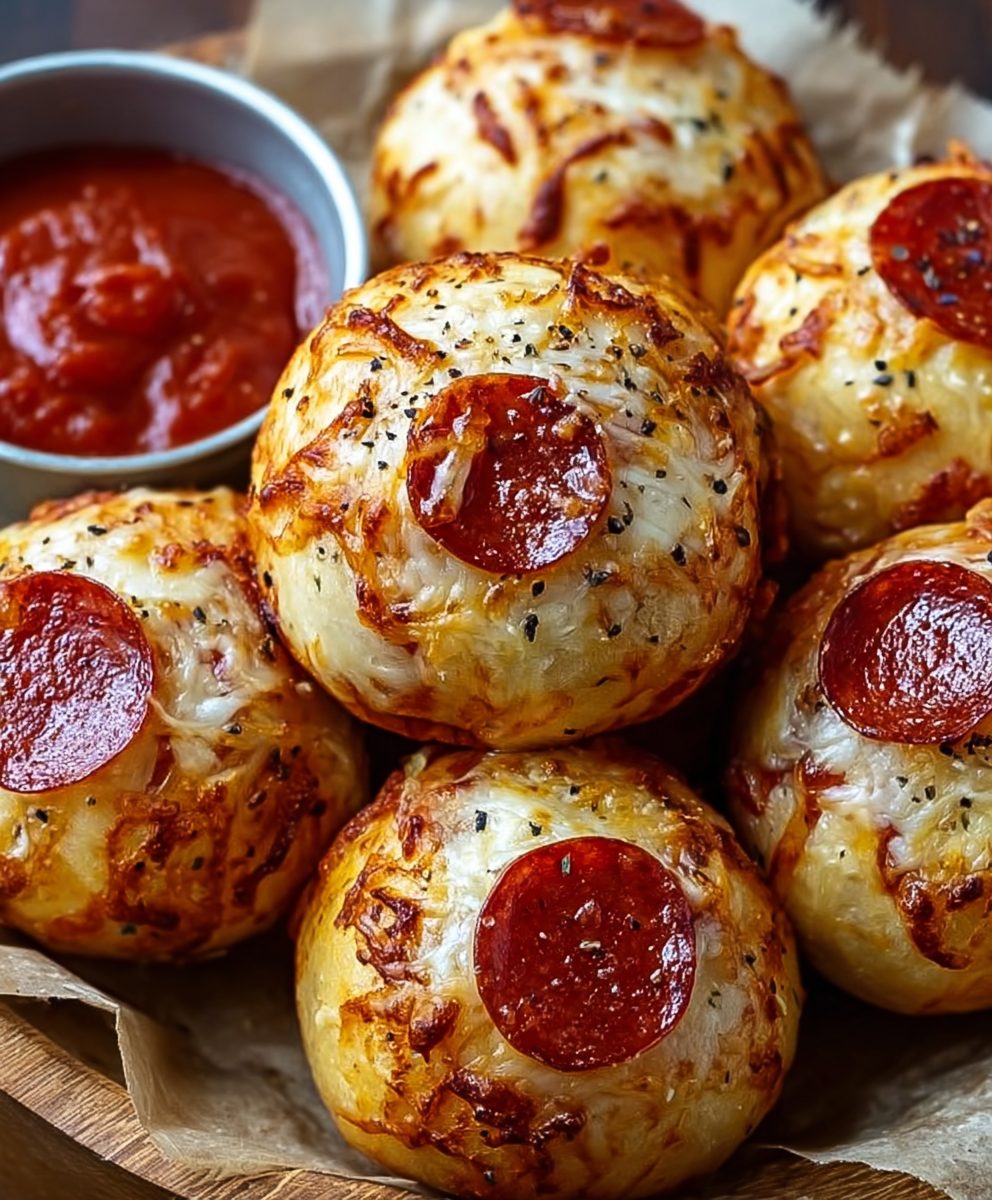 Easy Pepperoni Pizza Bombs