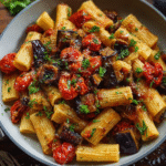 Eggplant & Cherry Tomato Rigatoni