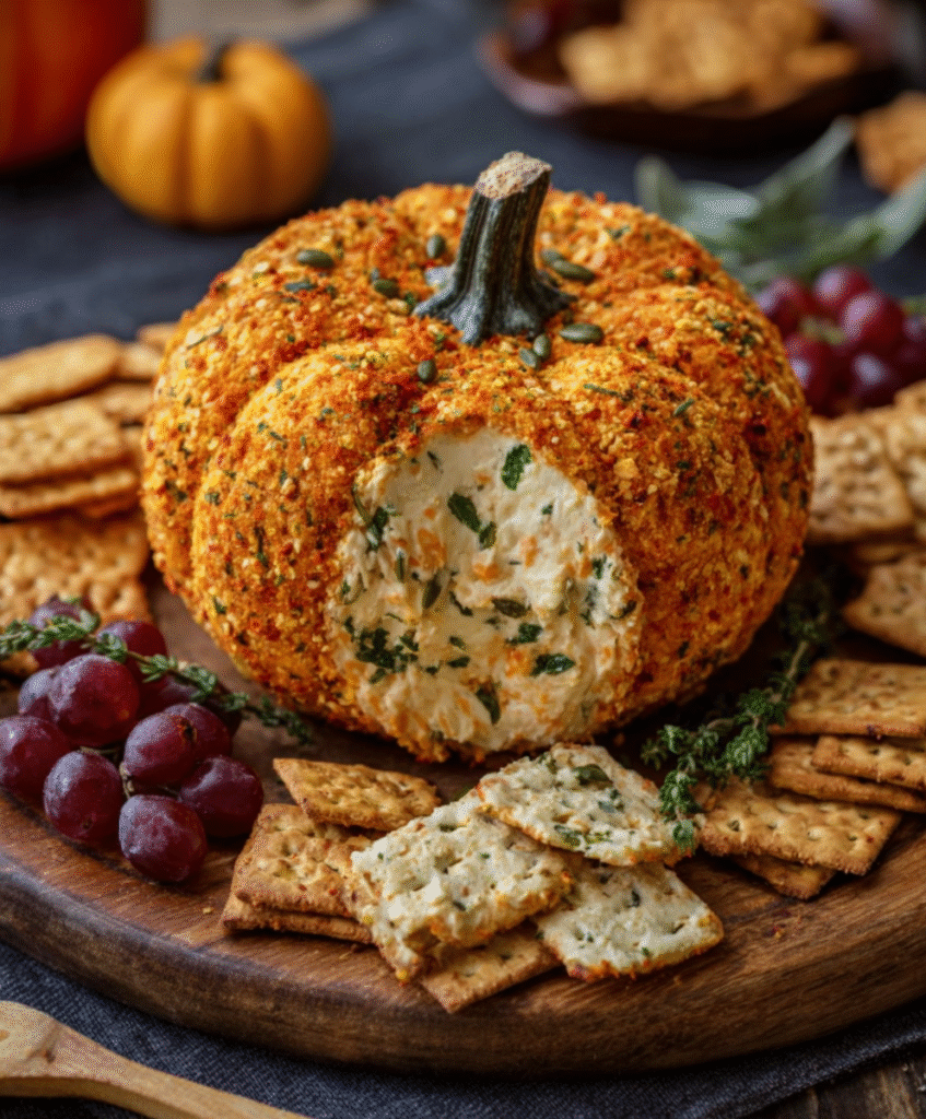 Festive Pumpkin Cheese Ball