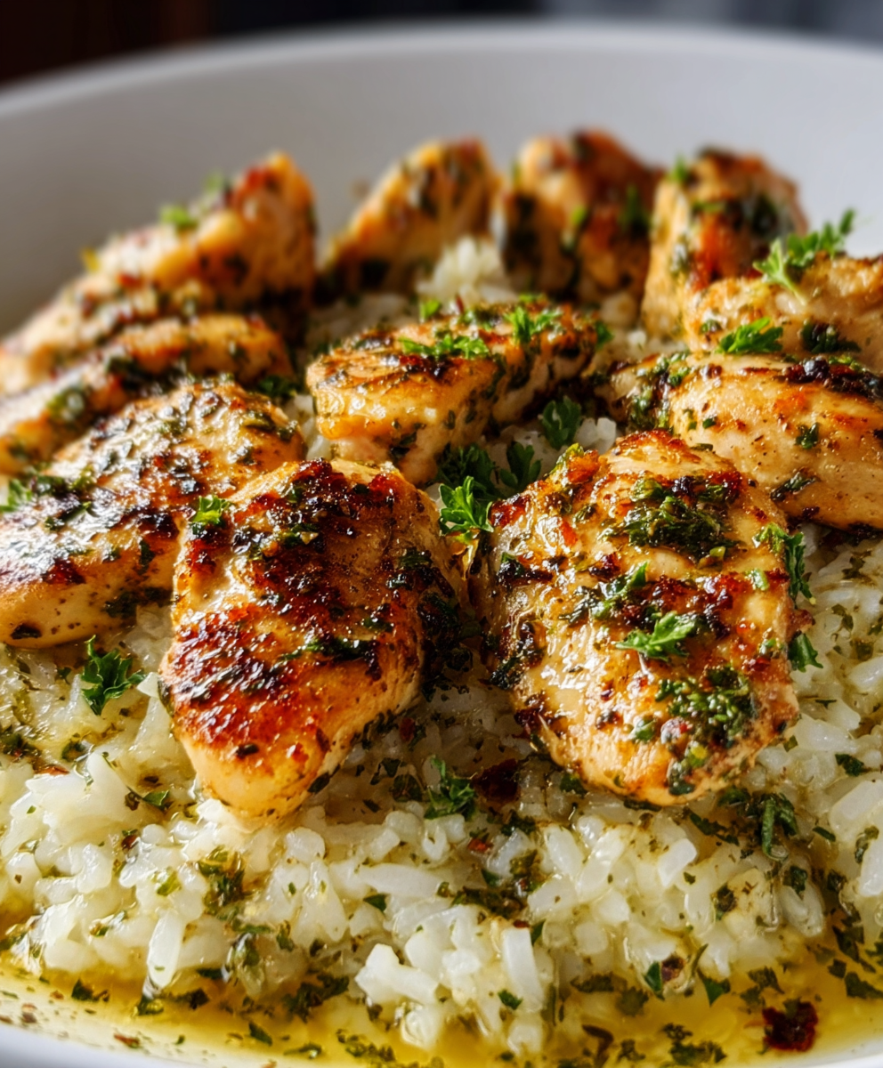 Garlic Butter Chicken & Rice (One-Pan Creamy Dinner)
