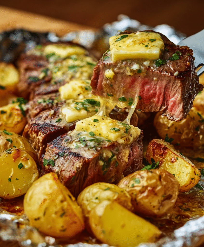 Garlic Butter Steak & Potato Packs