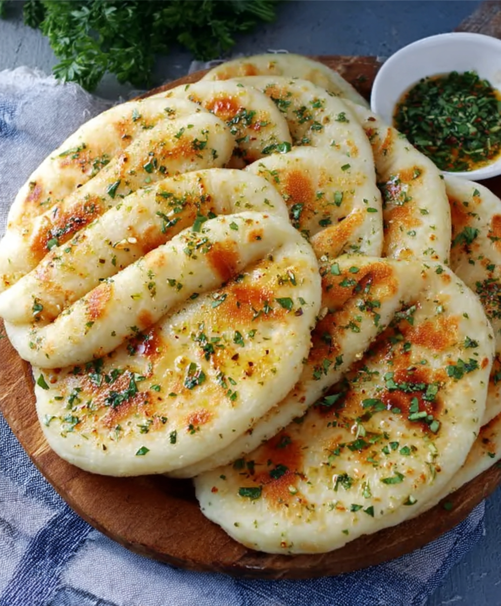 Garlic Butter Yogurt Flatbreads