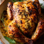 Garlic Herb Roast Chicken with Crispy Skin