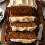 Gingerbread Loaf with Brown Butter Cream Cheese Frosting