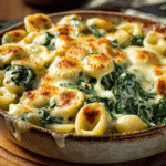 Gratin Express de Pâtes aux Épinards