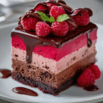 Heavenly Raspberry Chocolate Mousse Cake