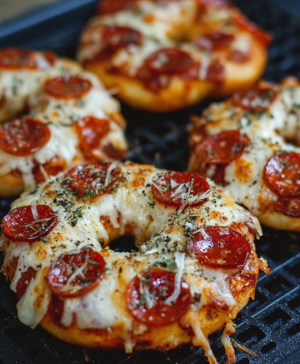 Homemade Air Fryer Pizza Bagels