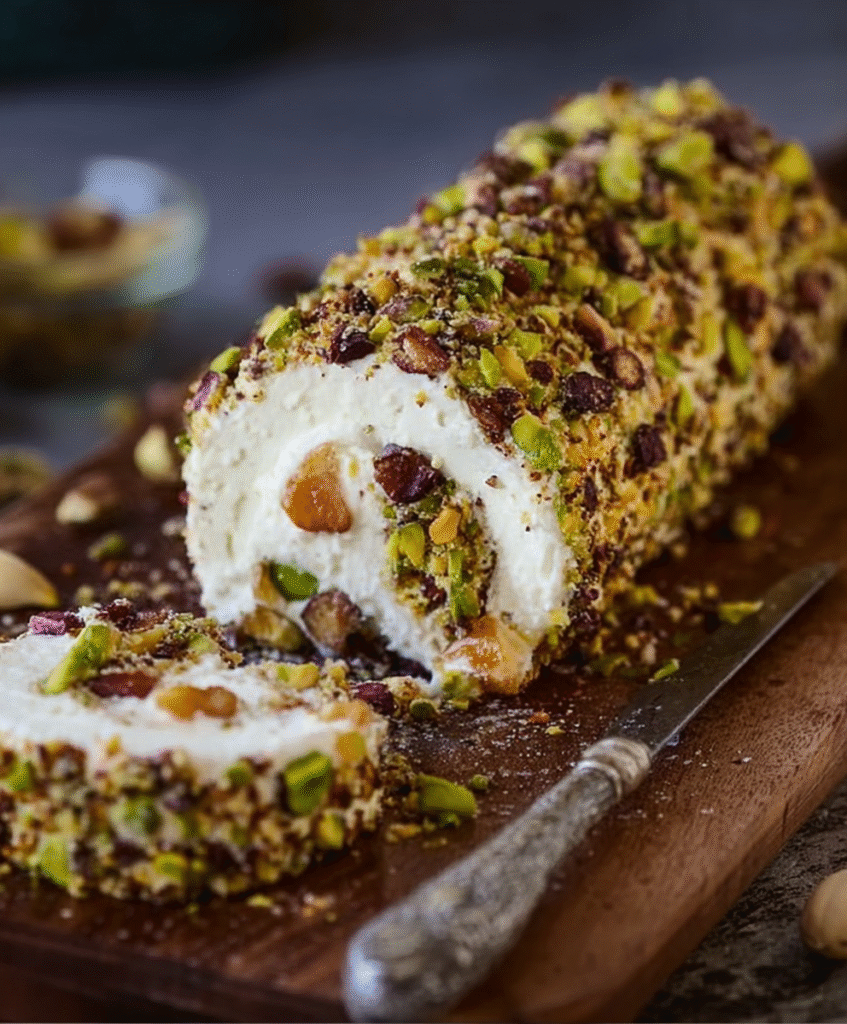 Honey Pistachio Goat Cheese Log