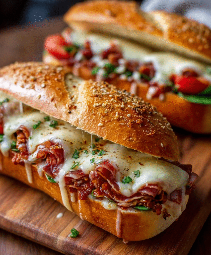 Irresistible Baked Italian Sub Sandwiches