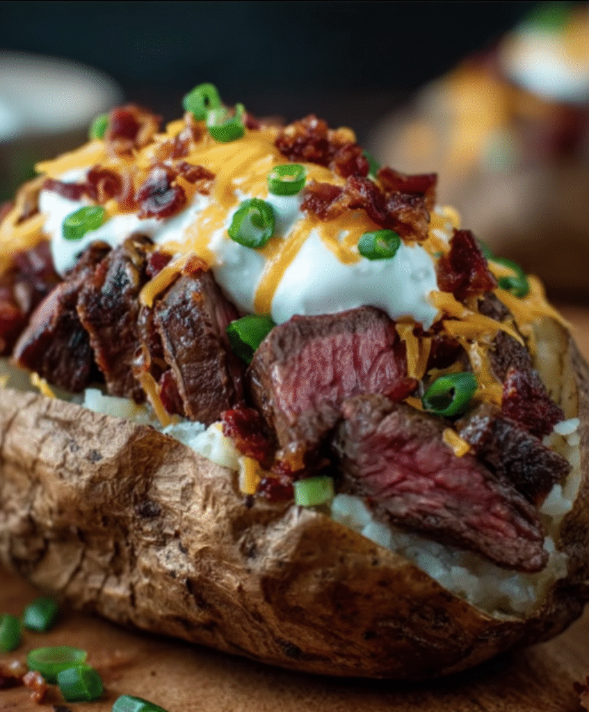 Loaded Baked Potato with Steak