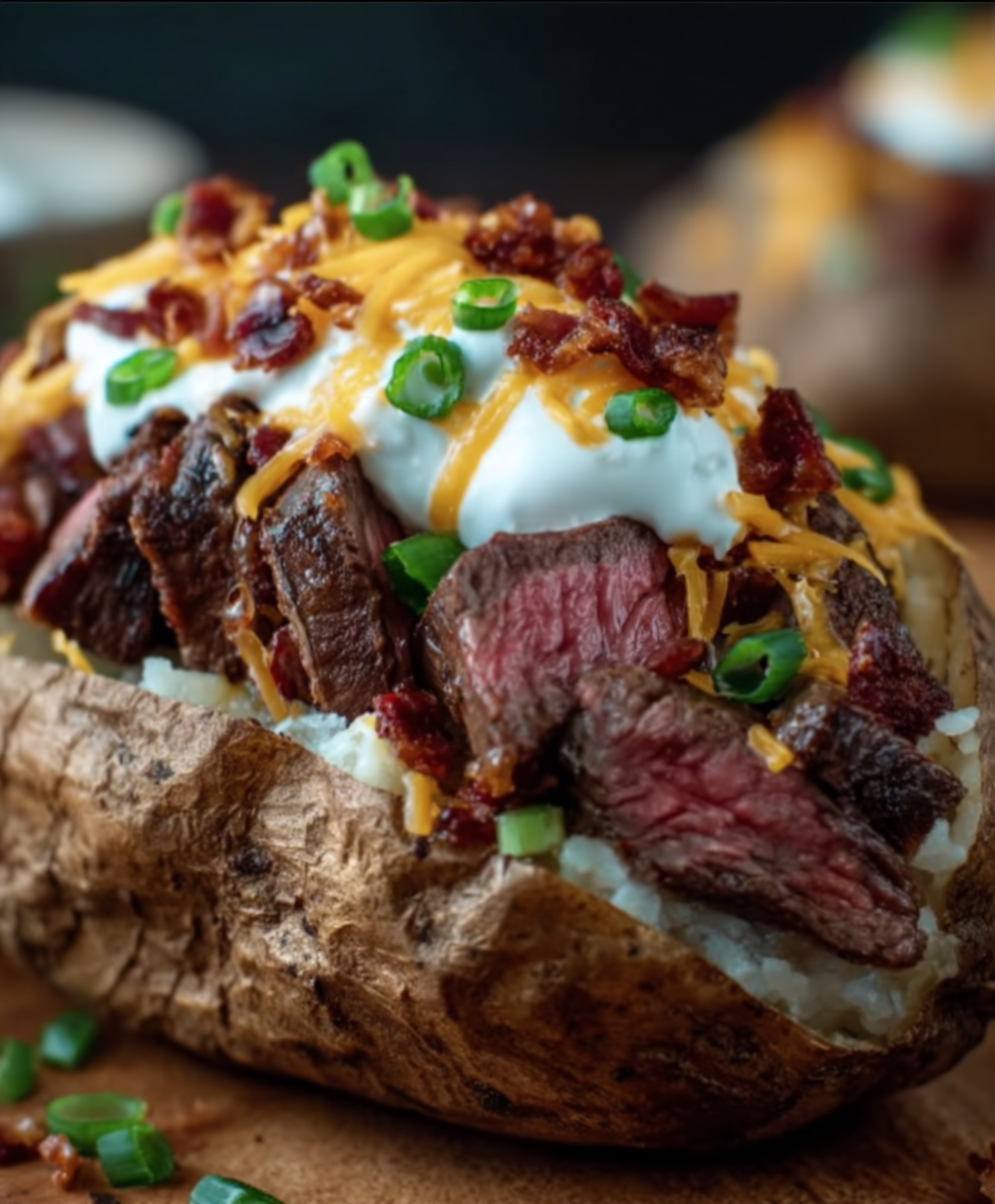 Loaded Baked Potato with Steak