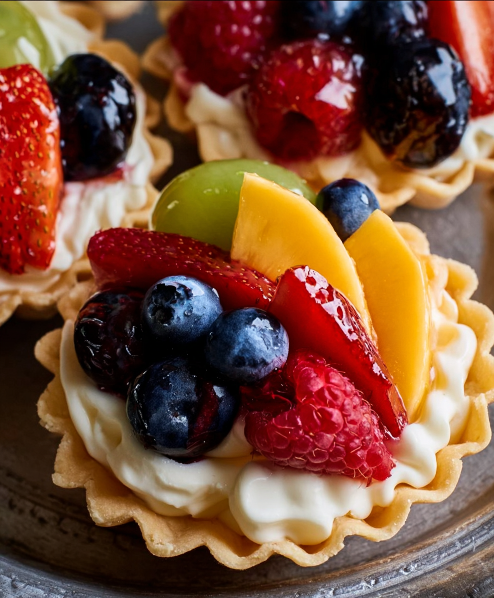 Mid-Summer Cream Cheese Fruit Tarts