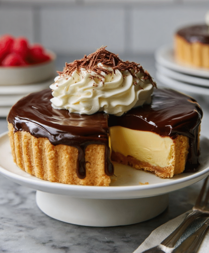No-Bake Boston Cream Pie Tart