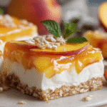 No-Bake Peach Cream Pie Bars