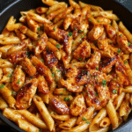 One-Pan Tangy Honey BBQ Chicken Penne