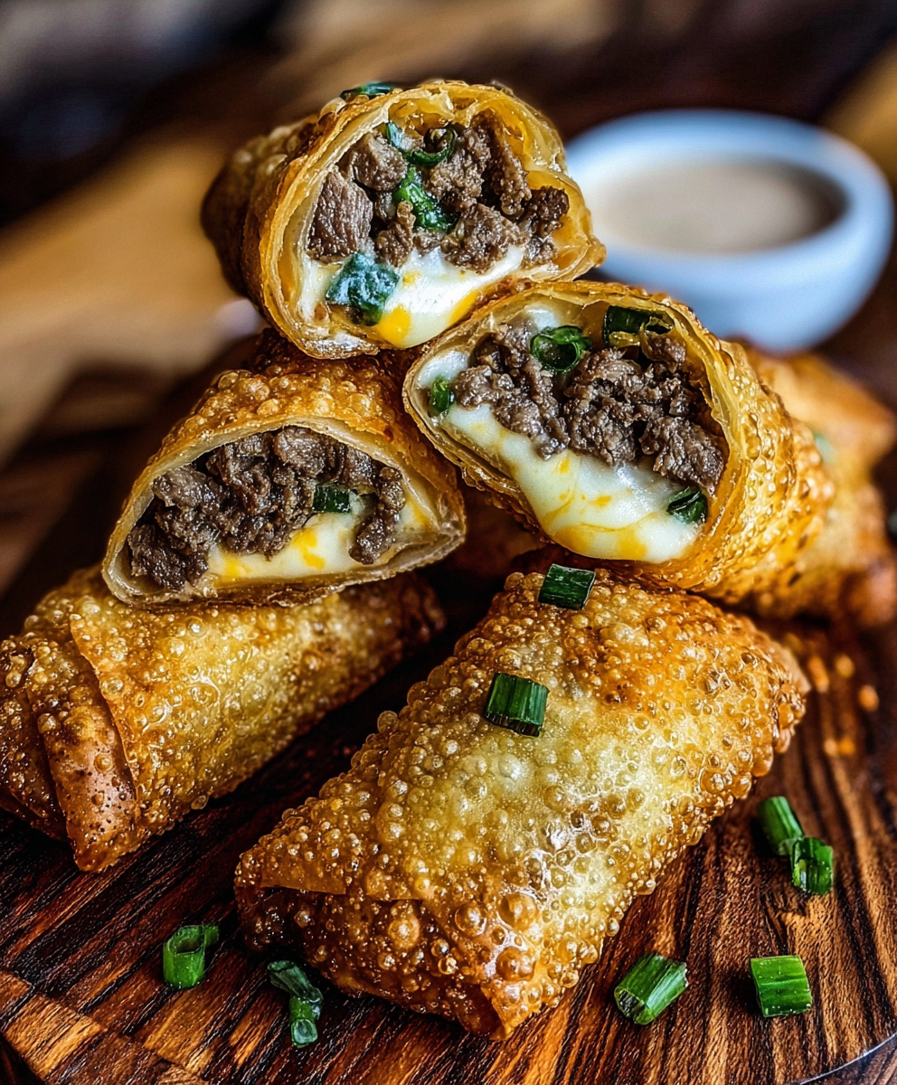 Philly Cheesesteak Egg Rolls