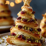 Puff Pastry Christmas Trees with Pistachios & Cranberries
