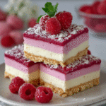 Raspberry Dream Cream Bars (Kruche Malinowe Marzenie)