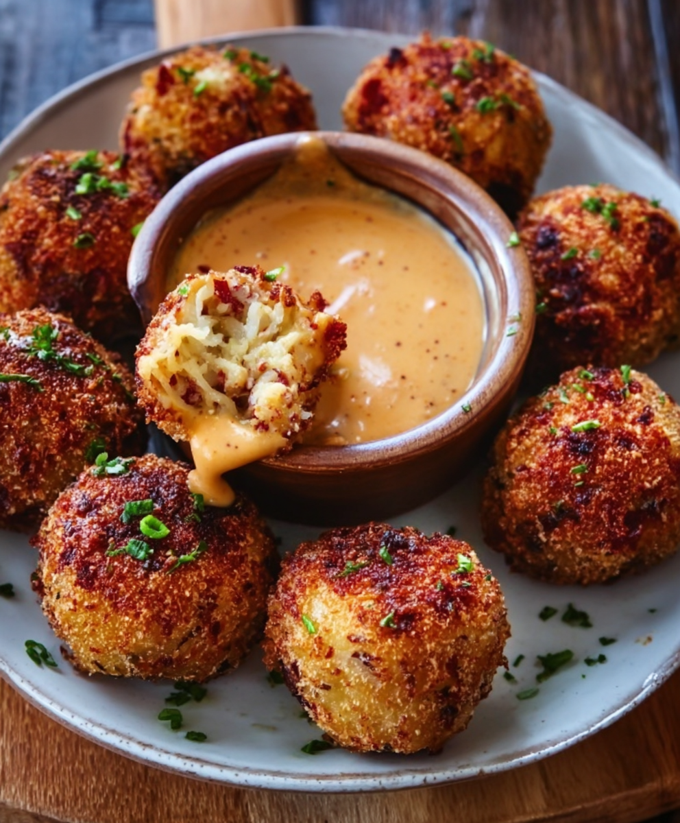 Reuben Balls with Spicy Thousand Island Dip