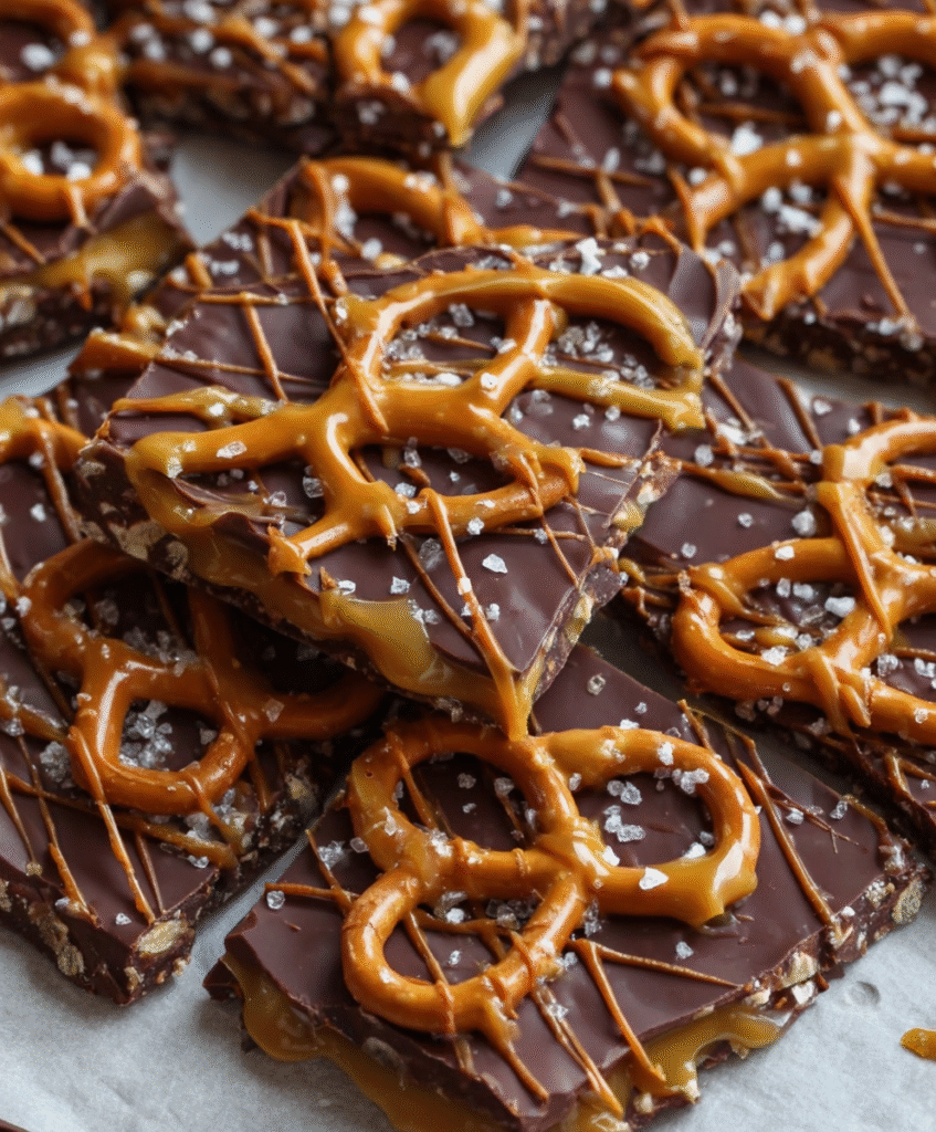 Salted Caramel Pretzel Bark