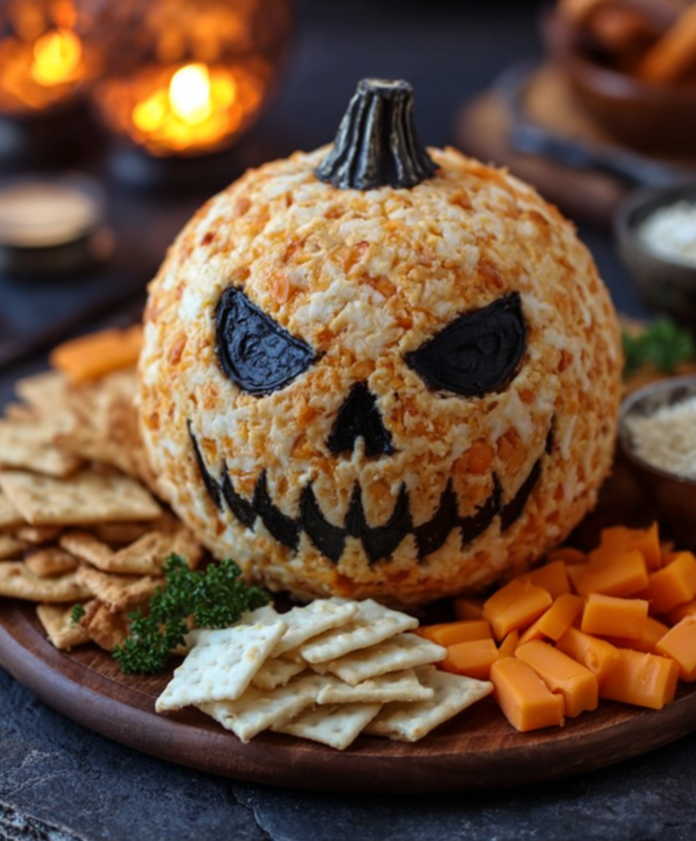 Skellington Cheese Ball Appetizer