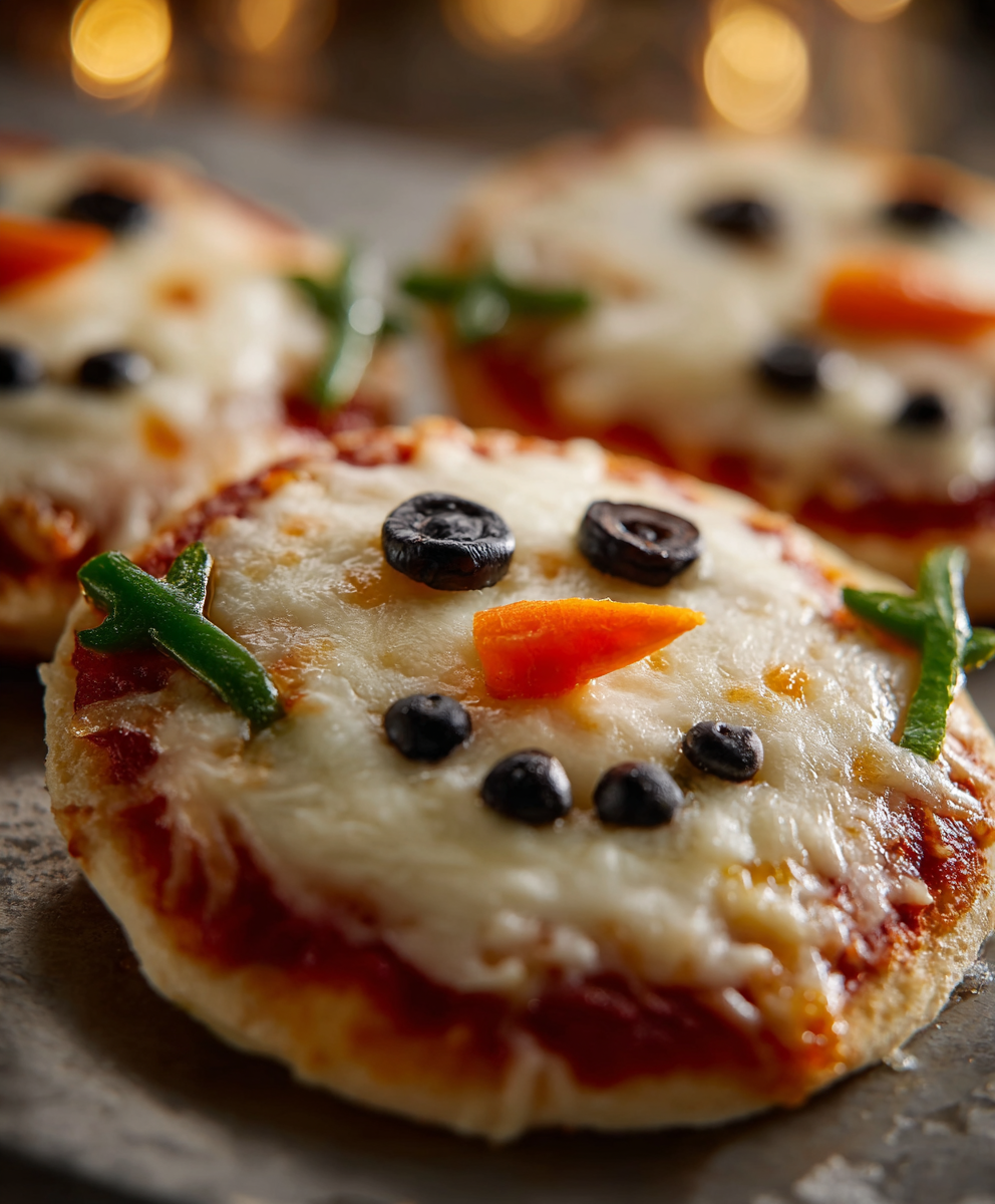Snowman Cheese Pizza