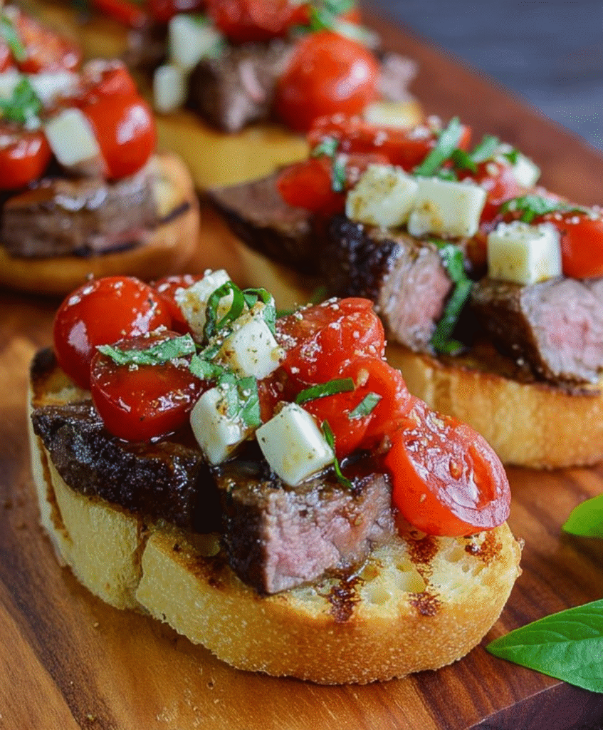 Steak & Tomato Crostini