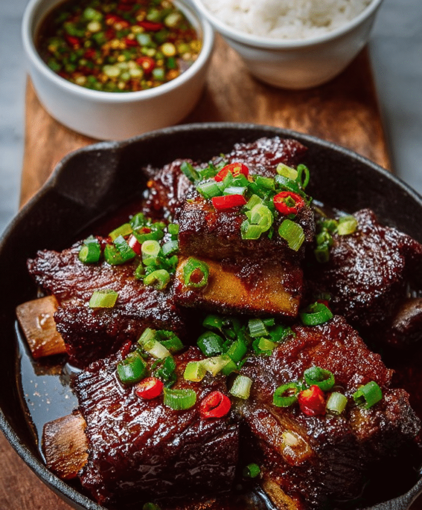 Sticky Garlic Soy Braised Short Ribs
