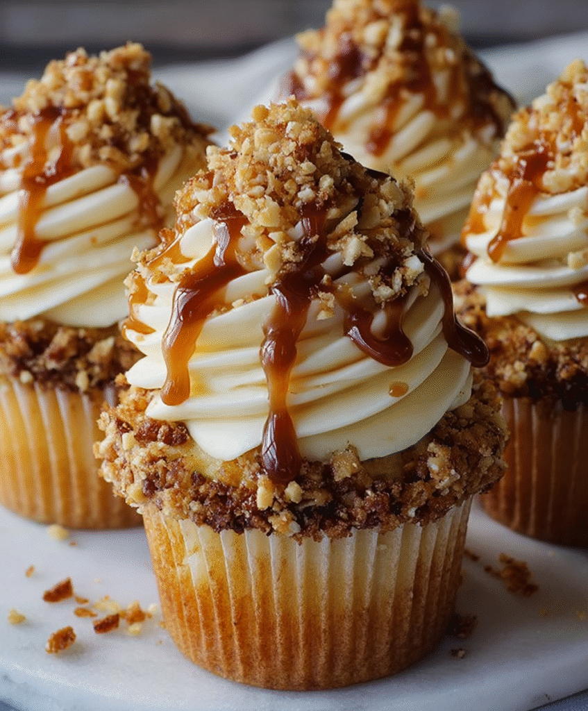 Toffee Crunch Cupcakes – Buttery Bliss