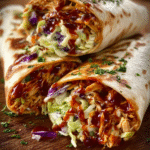 BBQ Chicken Coleslaw Wraps