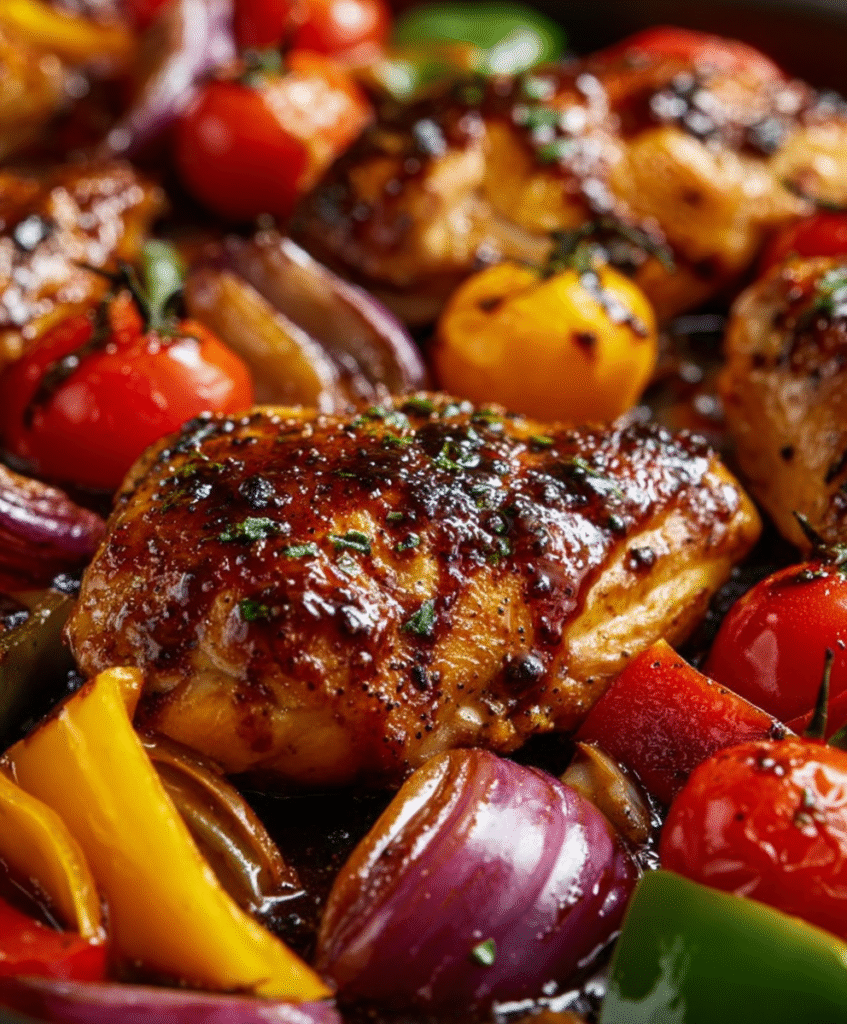 Balsamic-Glazed Chicken & Veggies