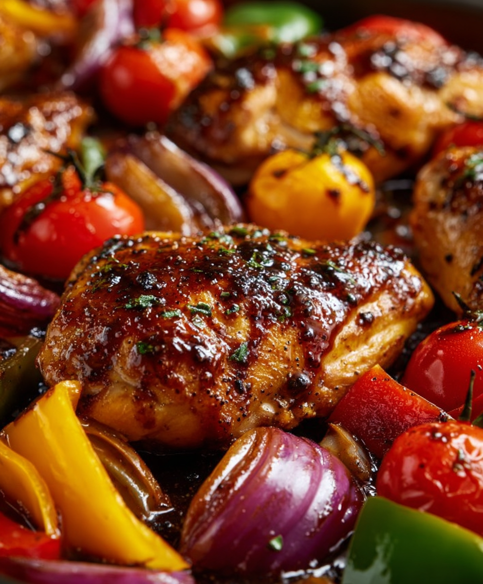 Balsamic-Glazed Chicken & Veggies