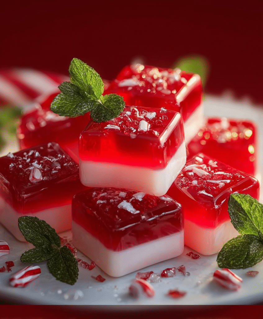 Candy Cane Fireball Layered Gummies