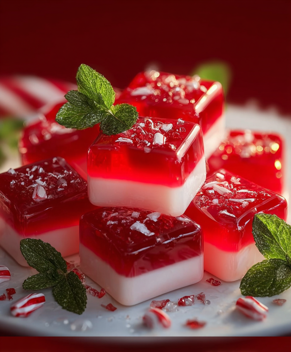 Candy Cane Fireball Layered Gummies