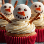 Chilly Marshmallow Snowman Cupcakes