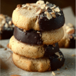 Chocolate-Dipped Almond Shortbread Cookies