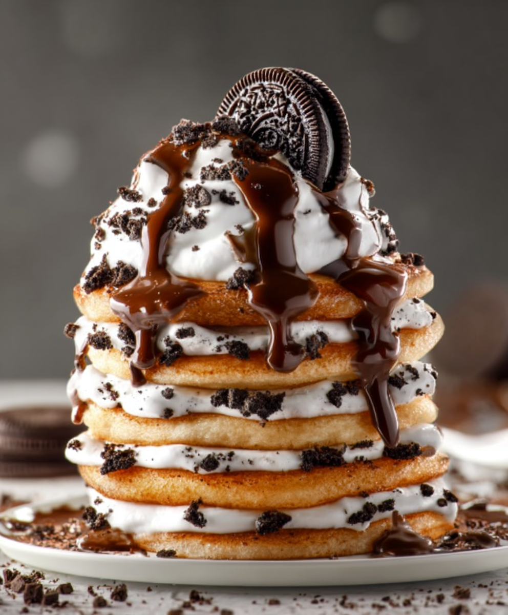 Chocolate Oreo Pancake Stack Treat