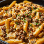 Cozy Skillet Creamy Beef Pasta