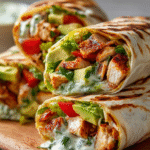 Creamy Chicken Avocado Ranch Burritos