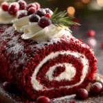 Decadent Red Velvet Yule Log