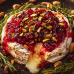 Easy Baked Brie with Cranberries & Pistachios