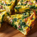 Easy Ham & Spinach Christmas Frittata