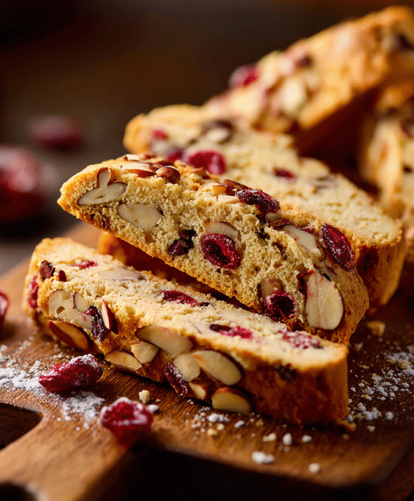 Golden Cranberry Almond Biscotti