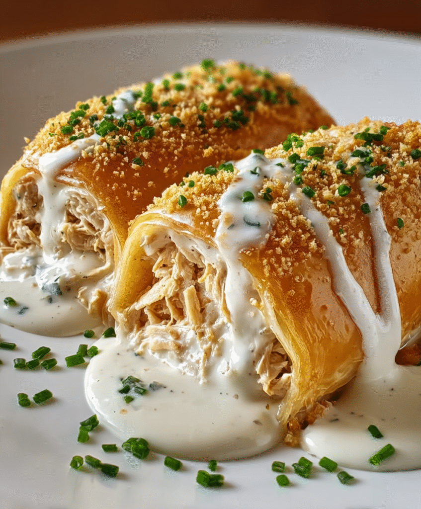 Golden Creamy Chicken Pillows