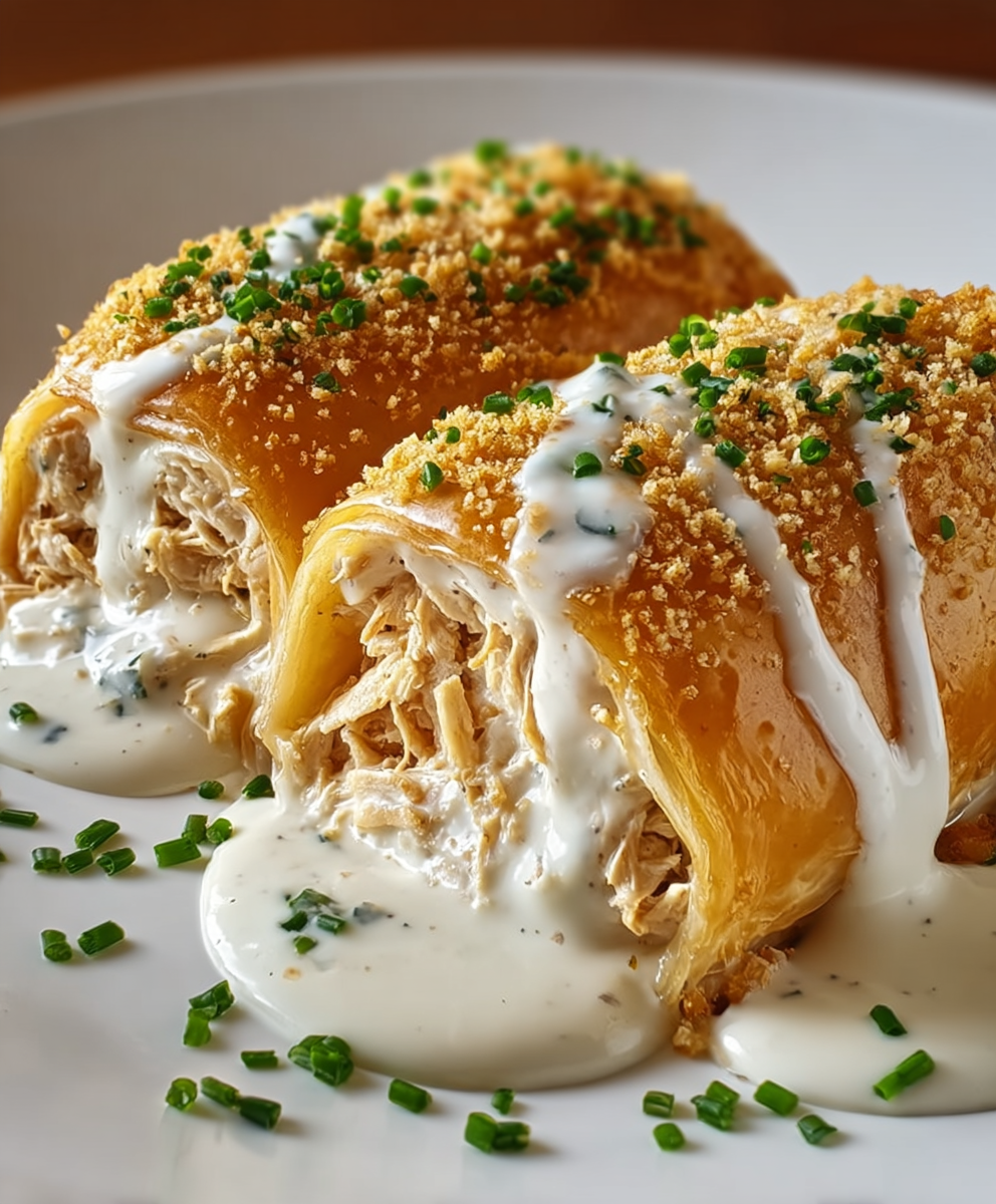 Golden Creamy Chicken Pillows
