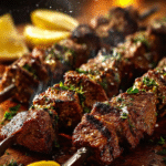 Greek Beef Souvlaki Skewers